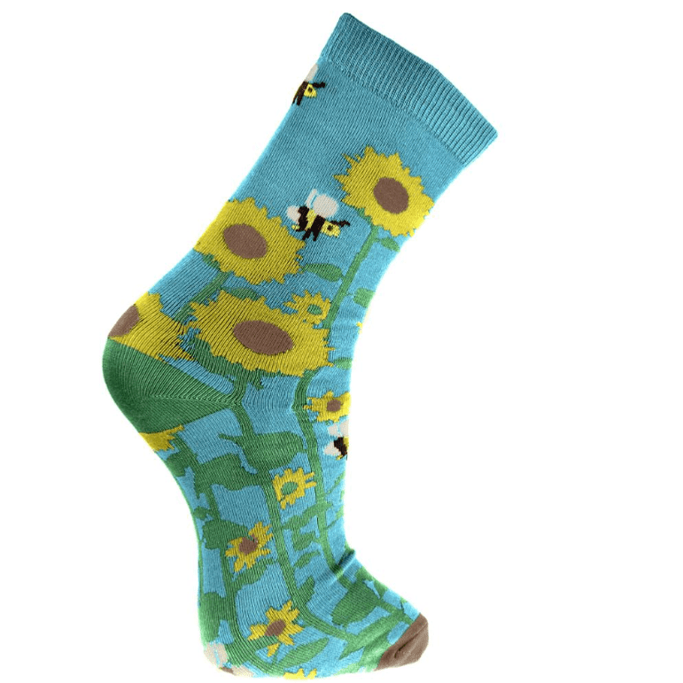 Bamboo Socks - Sunflowers & Bees - ASP2001MED - Uneeka