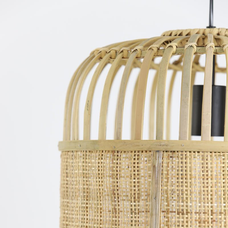 Bamboo & Webbing Natural Hanging Lamp* - 2943430 - Uneeka