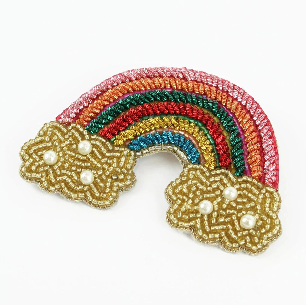 Beaded Rainbow Brooch - BRO0020 - Uneeka