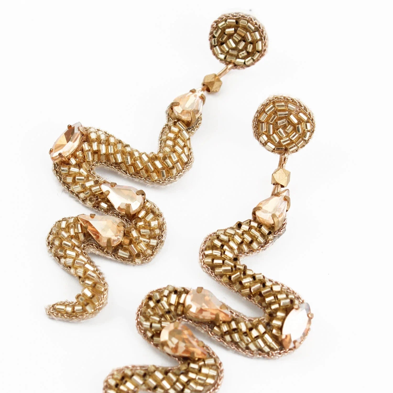 Beaded Snake Earrings - EAR1130 - Uneeka