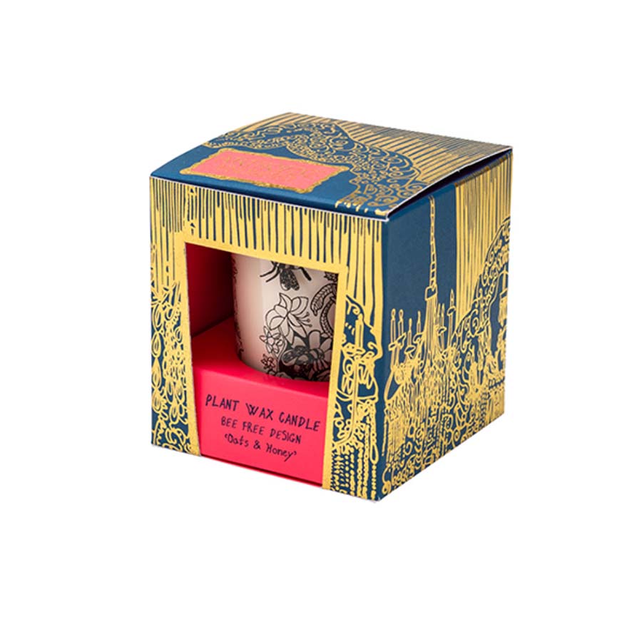 Bee Free Plant Wax Candle - Oats & Honey - CAND006 - Uneeka