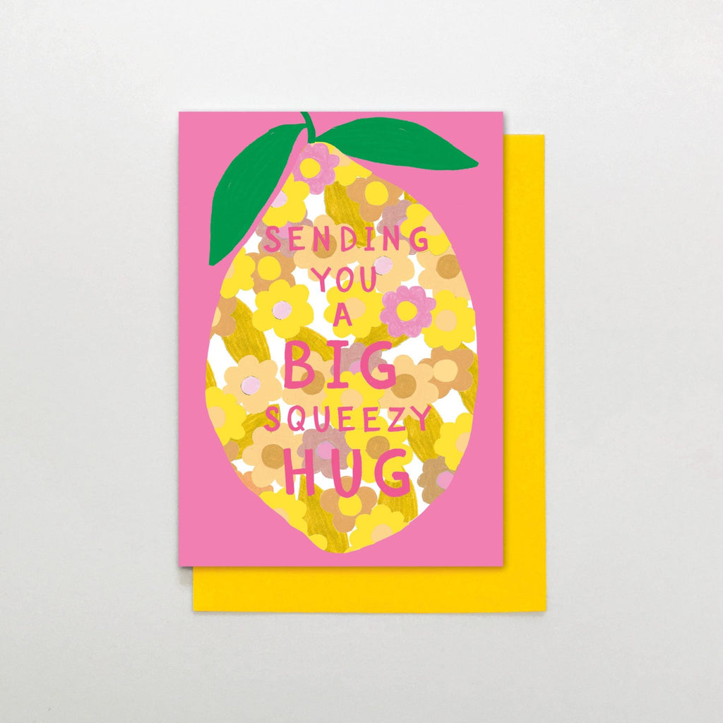 Big Squeezy Hugs Lemon Card - LE18 - Uneeka