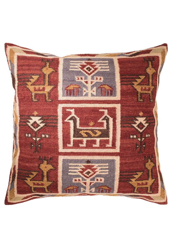 Birdset Kilim Cushion - CCXL83 - Uneeka