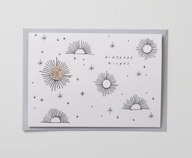 'Birthday Wishes' Glitter Card - GC11 - Uneeka