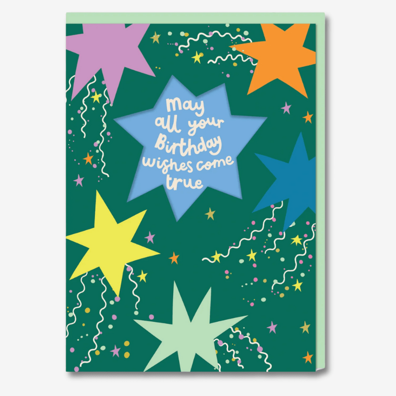 Birthday Wishes Star Greetings Card - SWL07 - Uneeka