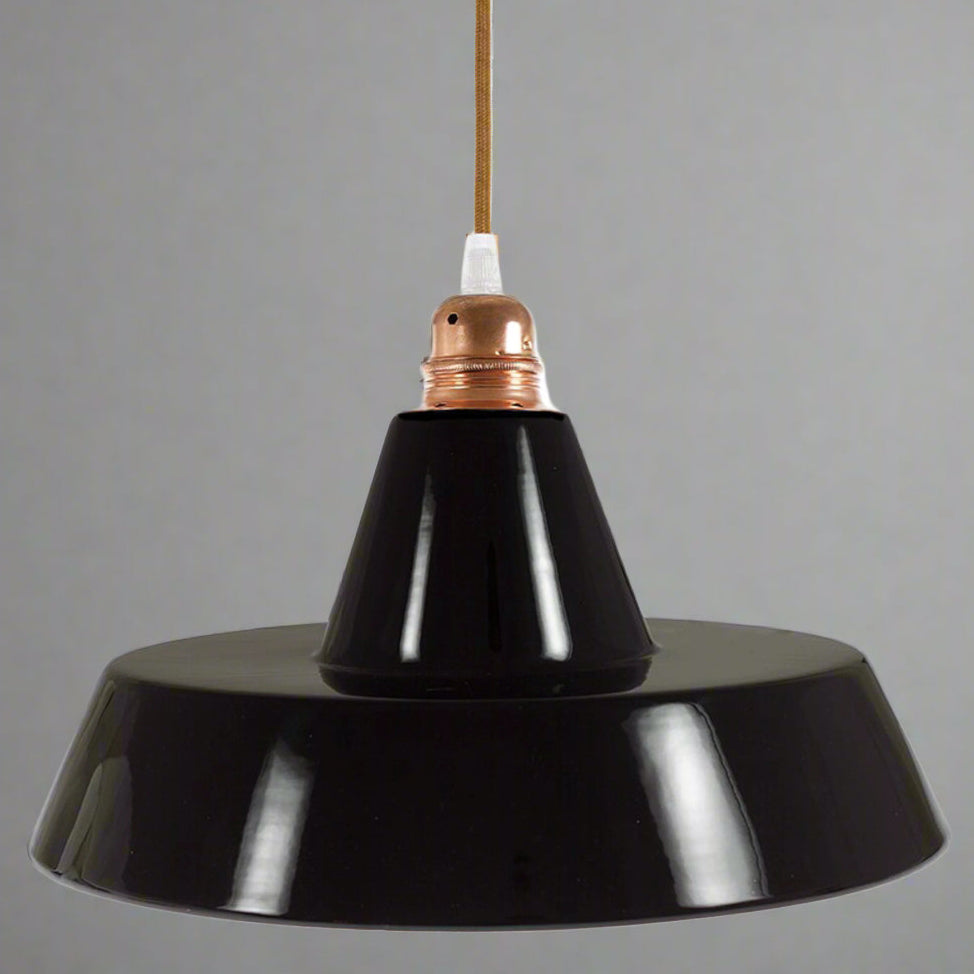 Black and Copper Industrial Ceramic Lampshade - EKPSNERA - Uneeka