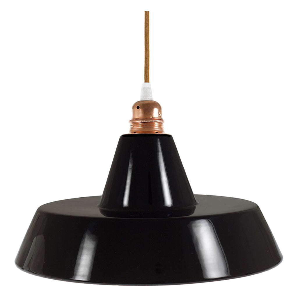 Black and Copper Industrial Ceramic Lampshade - EKPSNERA - Uneeka