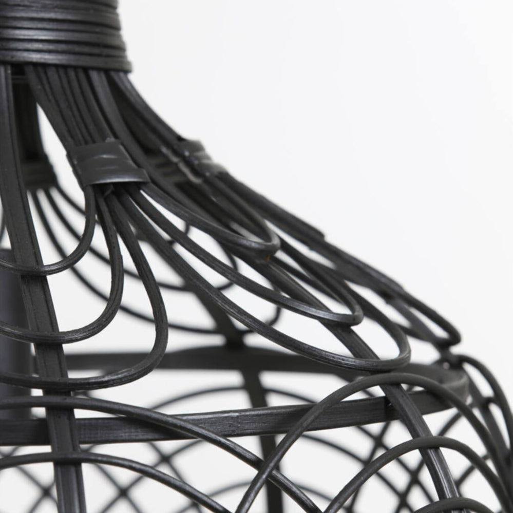 Black Decorative Rattan Hanging Light - 2943812 - Uneeka
