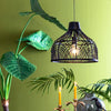 Black Decorative Rattan Hanging Light - 2943812 - Uneeka