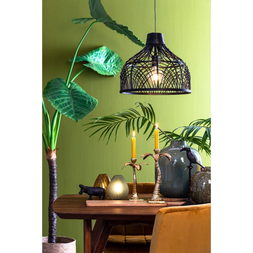 Black Decorative Rattan Hanging Light - 2943812 - Uneeka