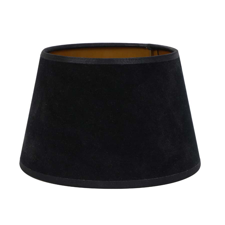 Black & Gold Velvet Light Shade - 2020313 velours - Uneeka