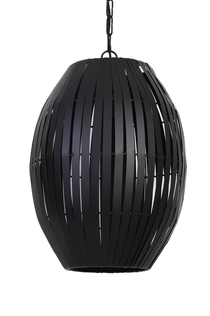 Black Metal Panelled Hanging Lamp* - 2936612 - Uneeka