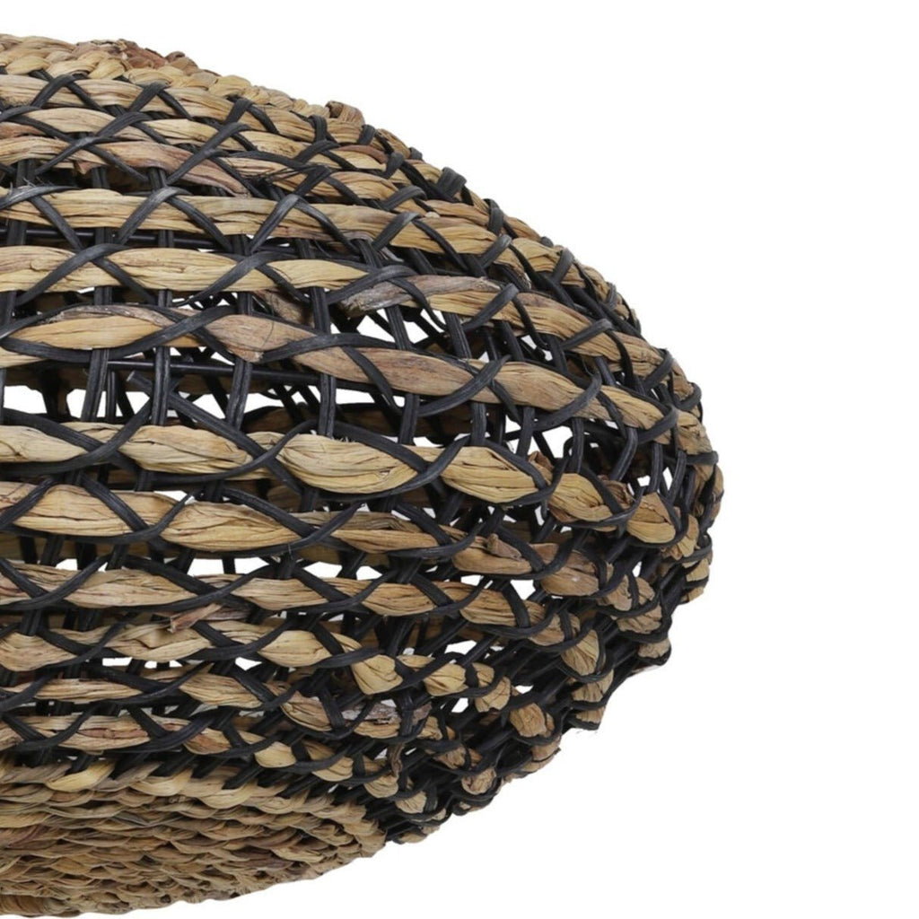 Black & Natural Rattan Hanging Light - 2936512 - Uneeka