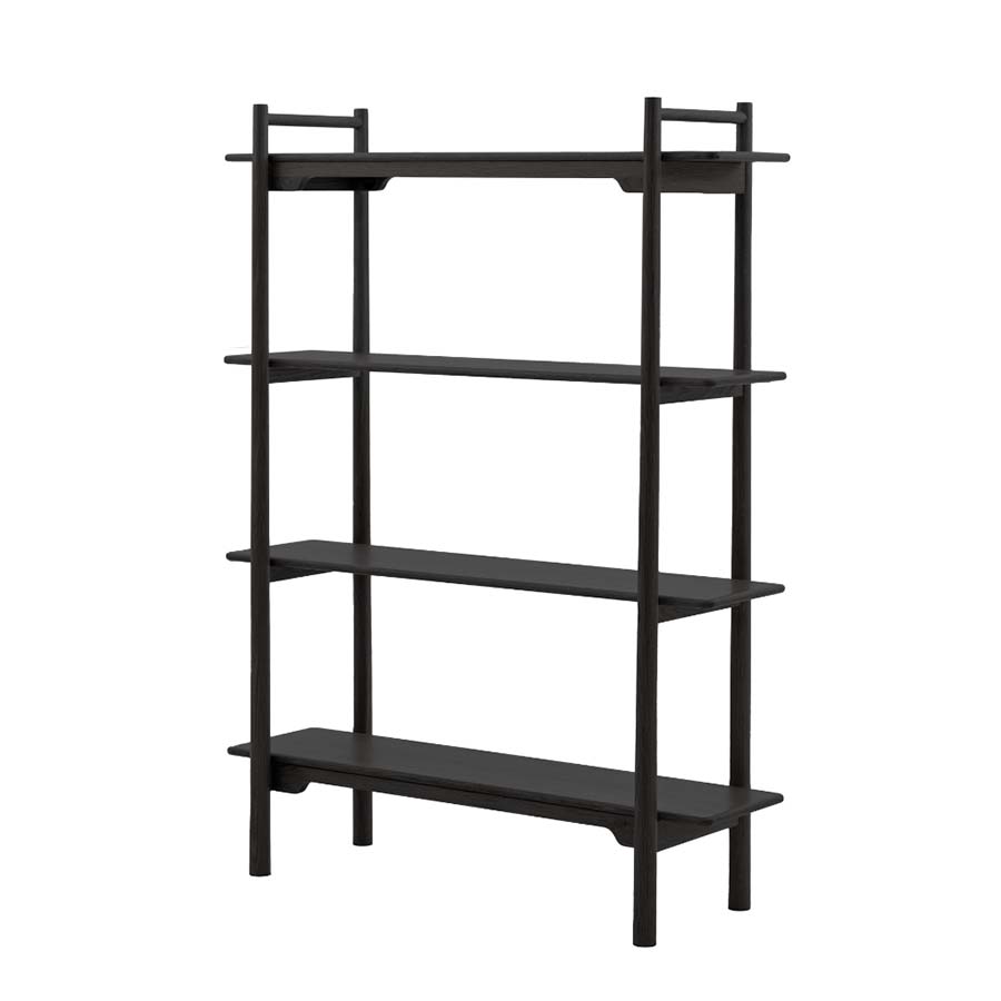 Black Oak Open Display Four Shelf Unit - 895616 - Uneeka