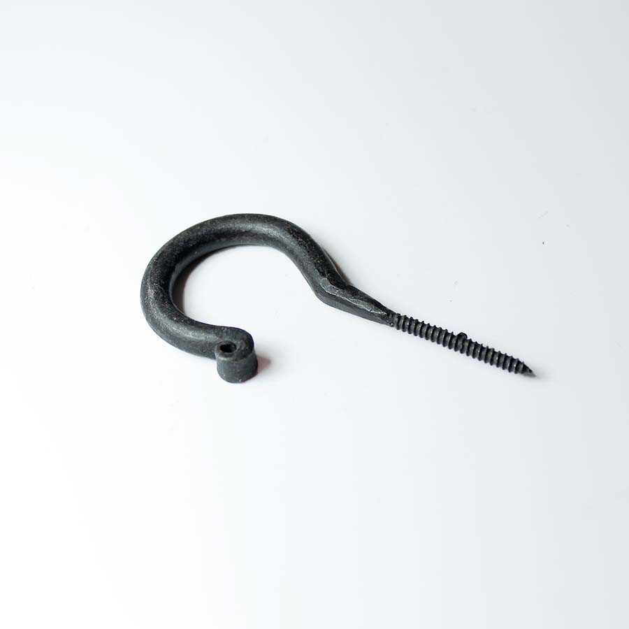 Black Wax Plain Screw - in Ceiling Hook - 30.337C.HFB.90 - Uneeka