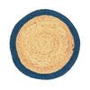 Block Colour Border Jute Circular Placemat - CPMJFB - Uneeka