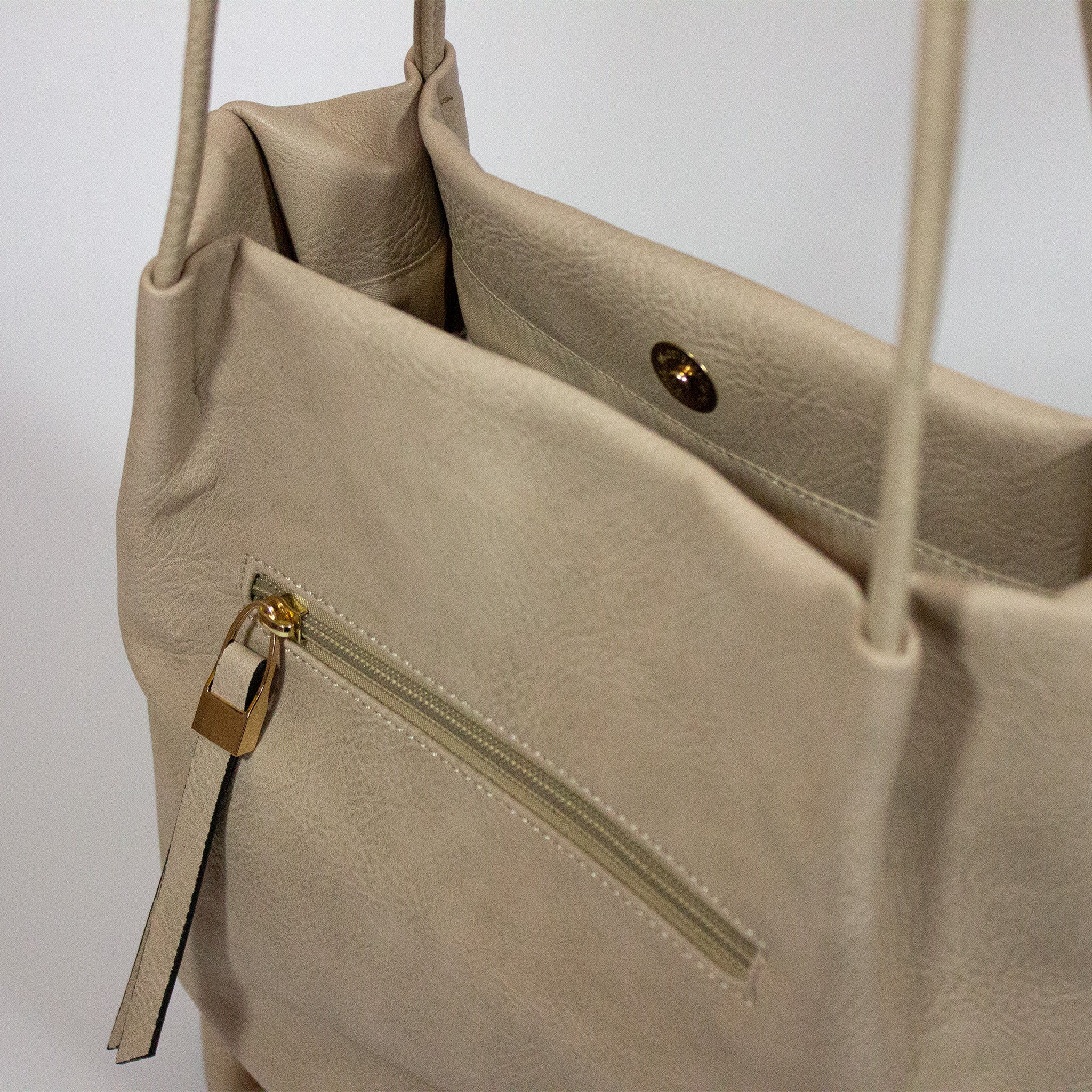 Block Colour Faux Leather Shoulder Handbag - 6773 - RBLUE - Uneeka