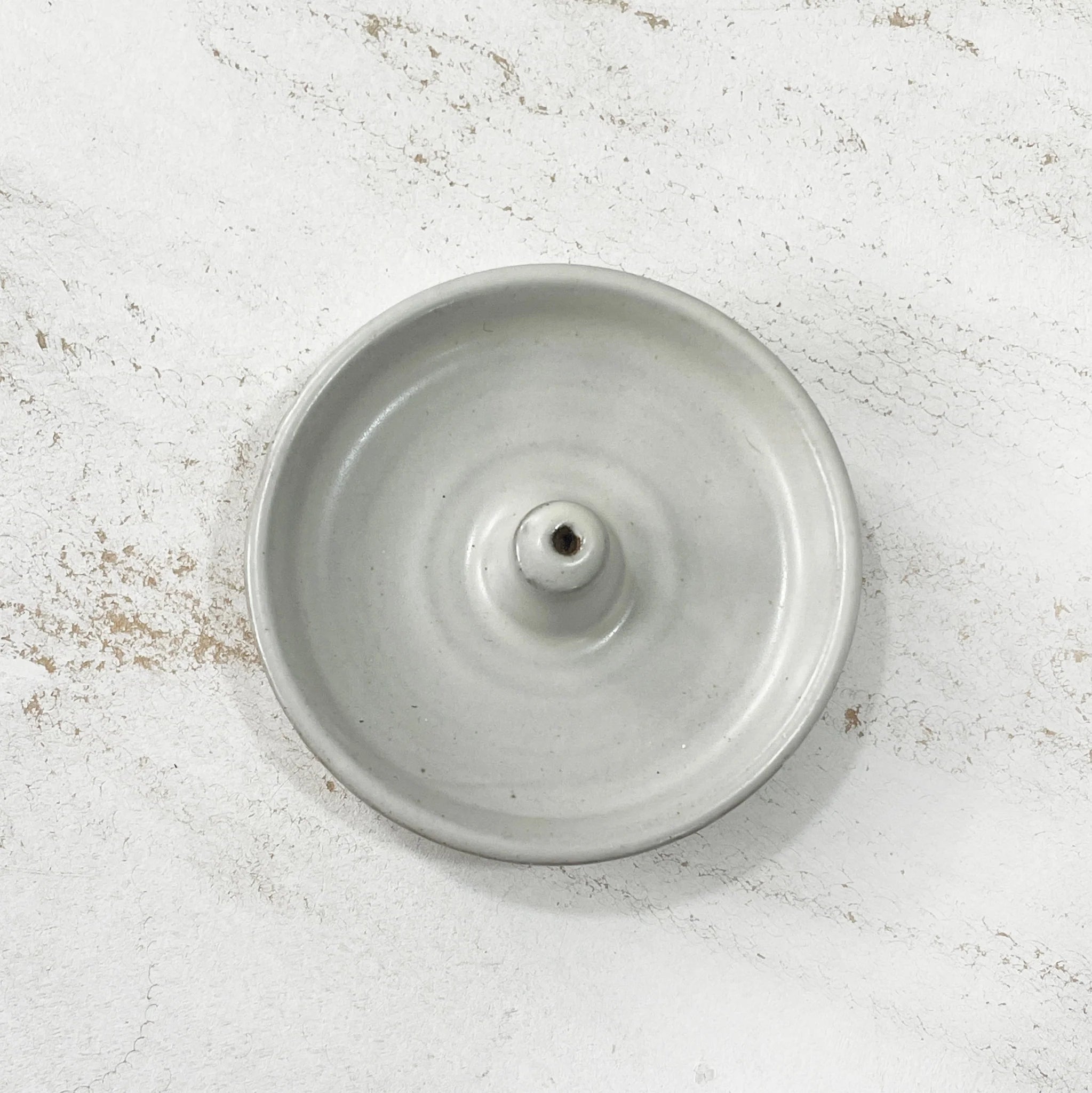 Block Colour Round Stoneware Incense Stick Holder - 175WWA - Uneeka