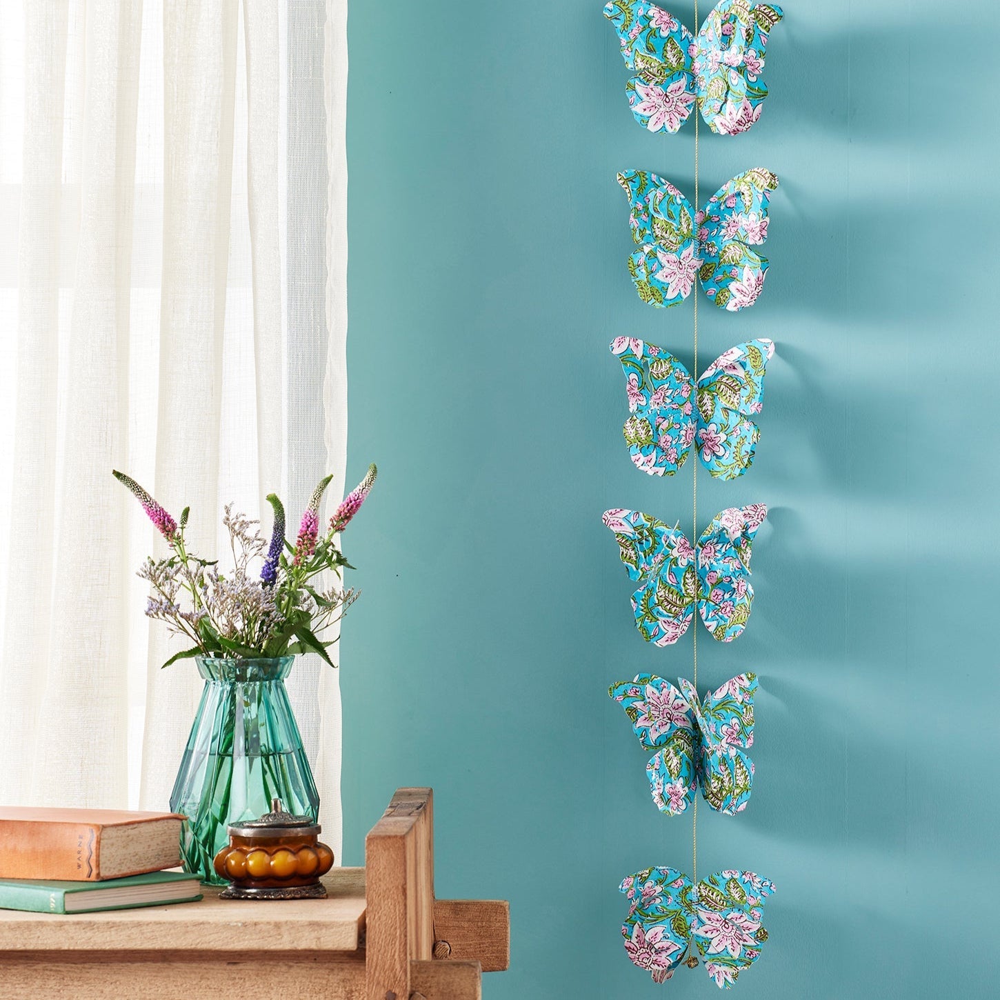 Block Print Butterfly Garland - STR502 - Uneeka