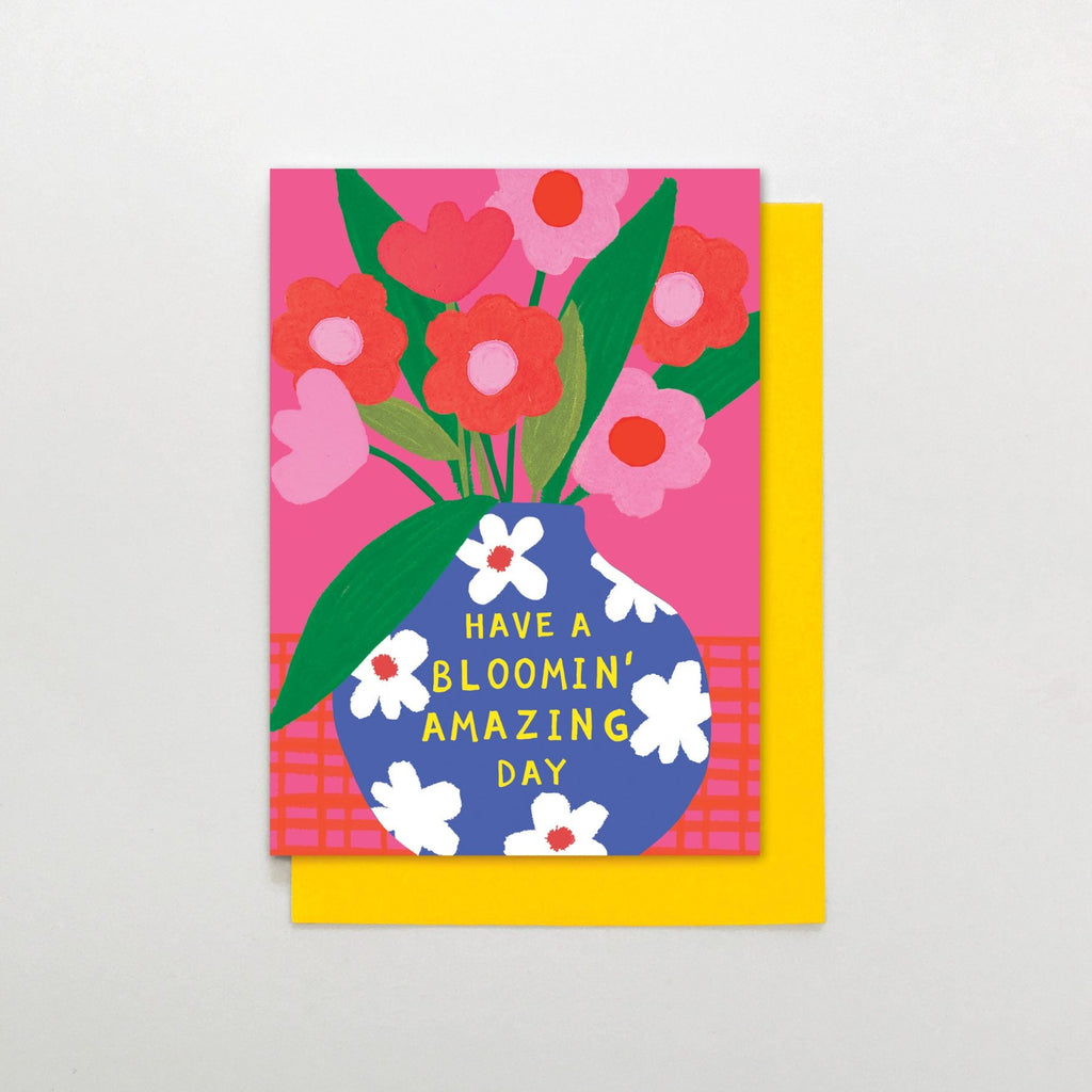 Bloomin Amazing Day Vase Birthday Greetings Card - LE06 - Uneeka