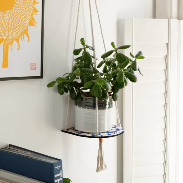 Blue Primrose Plywood Shelf Plant Hanger - BPS - Uneeka