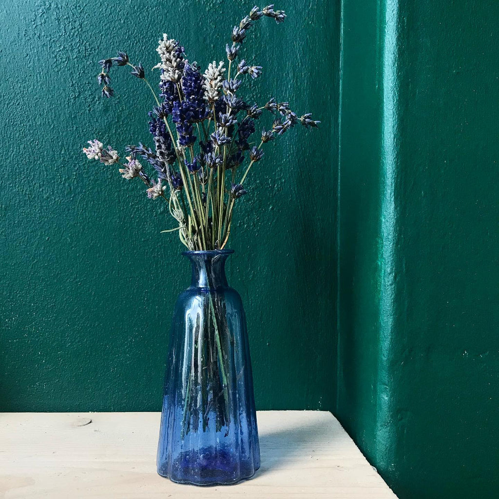 Blue Recycled Glass Vase - mk21829 - Uneeka