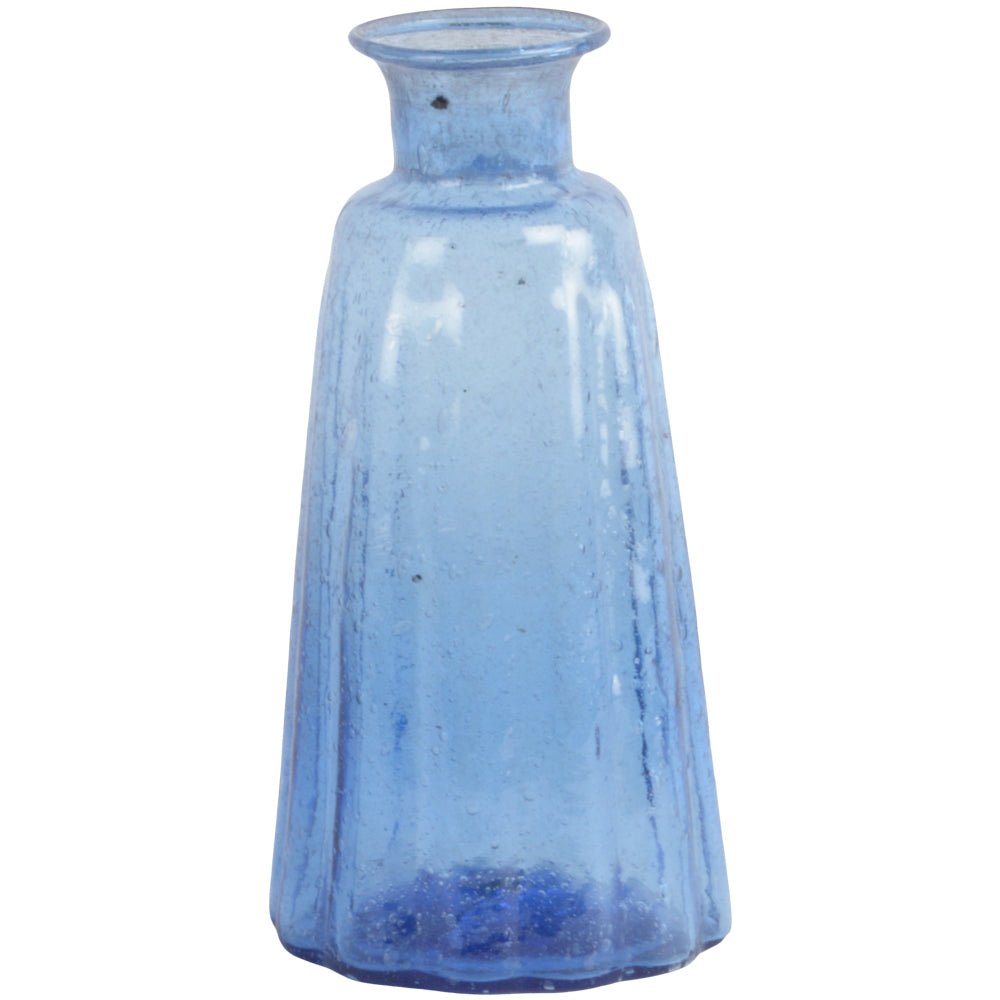 Blue Recycled Glass Vase - mk21829 - Uneeka