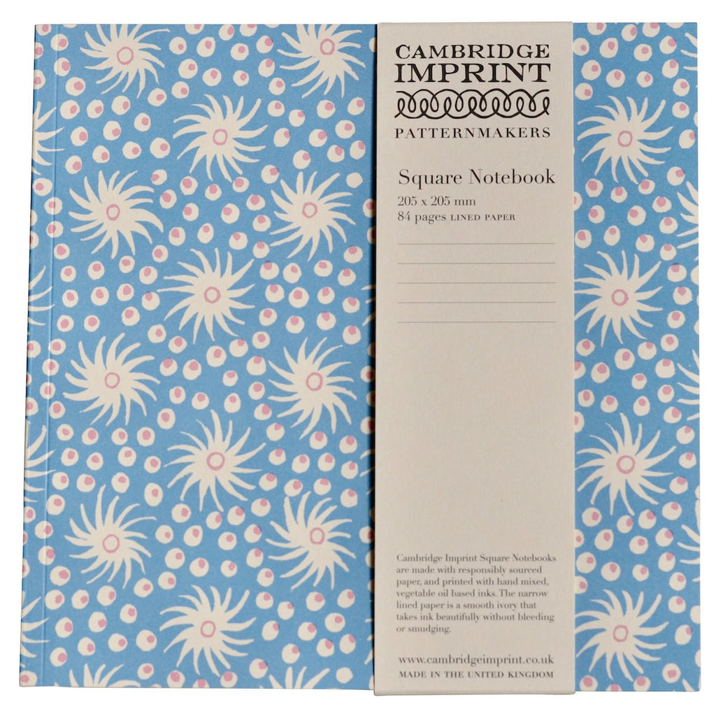 Blue Spiral & Dot Lined Paper Square Notebook - SQN MWY blue - Uneeka