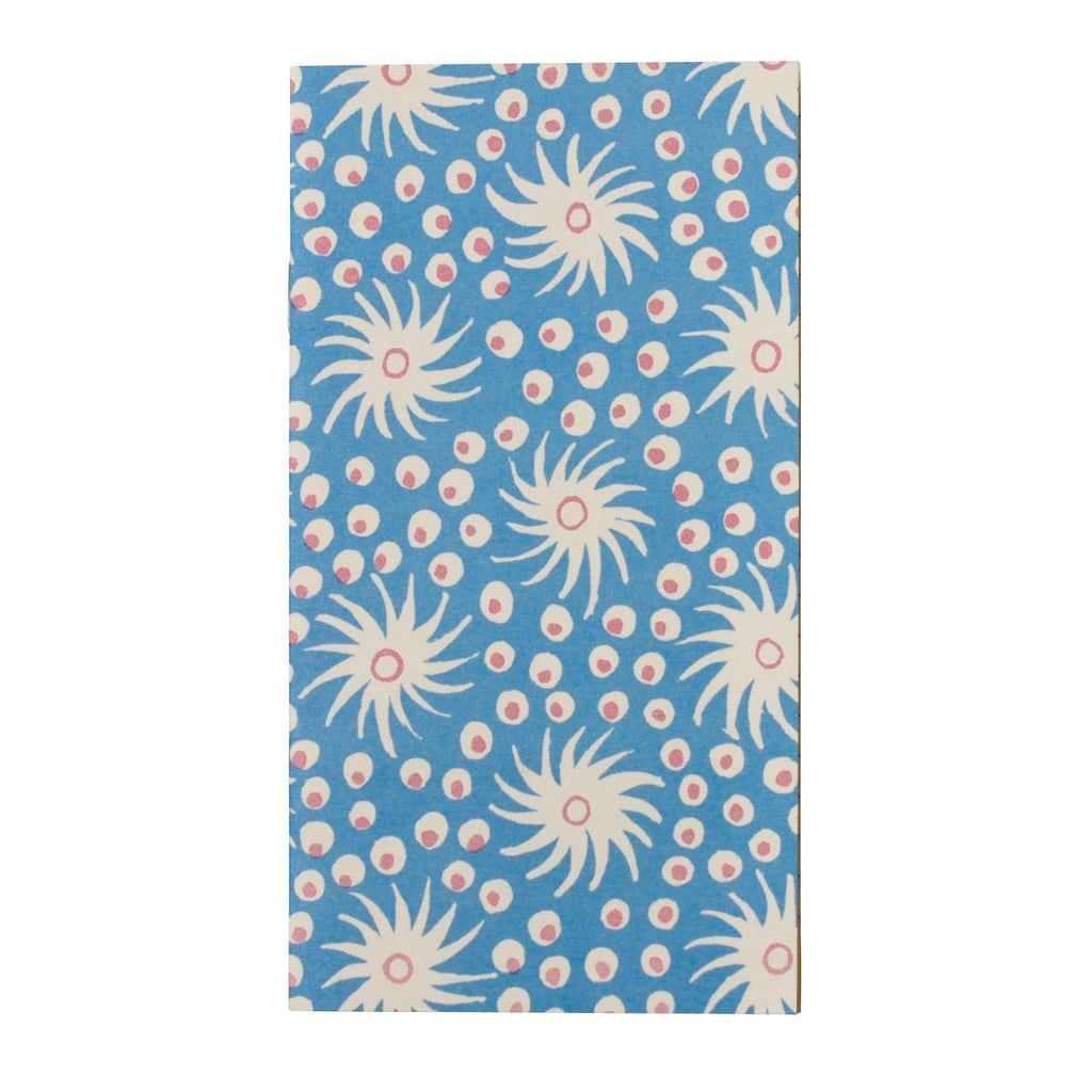 Blue Spiral & Dot Pattern 24 Lined Page Slim List Book - VSLB MWY blue and pink - Uneeka