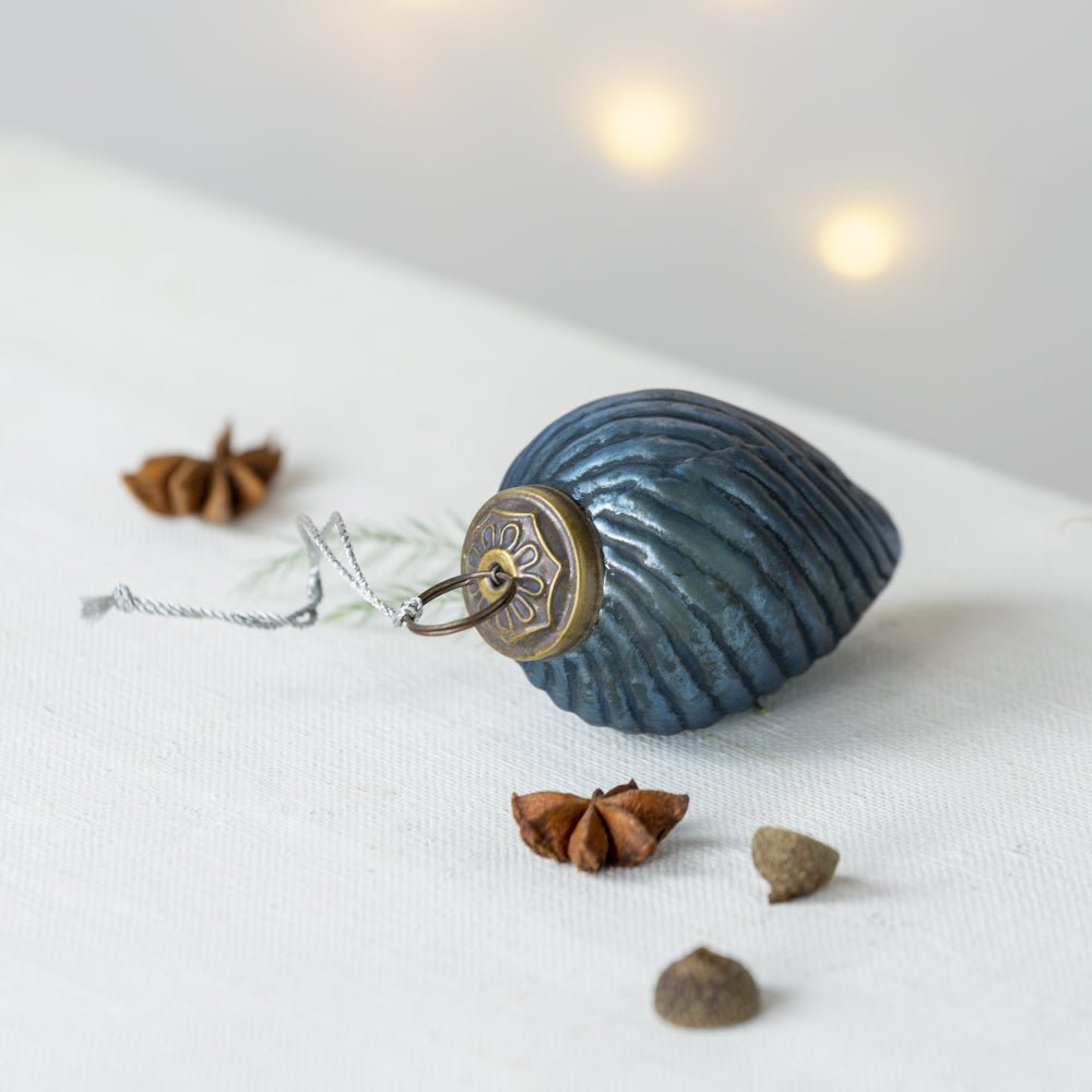 Blue Swirl Teardrop Bauble - MK22373 - Uneeka