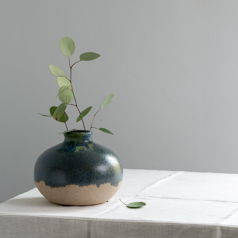 Blue/Green Dipped Stem Vase - SNT21750 - Uneeka