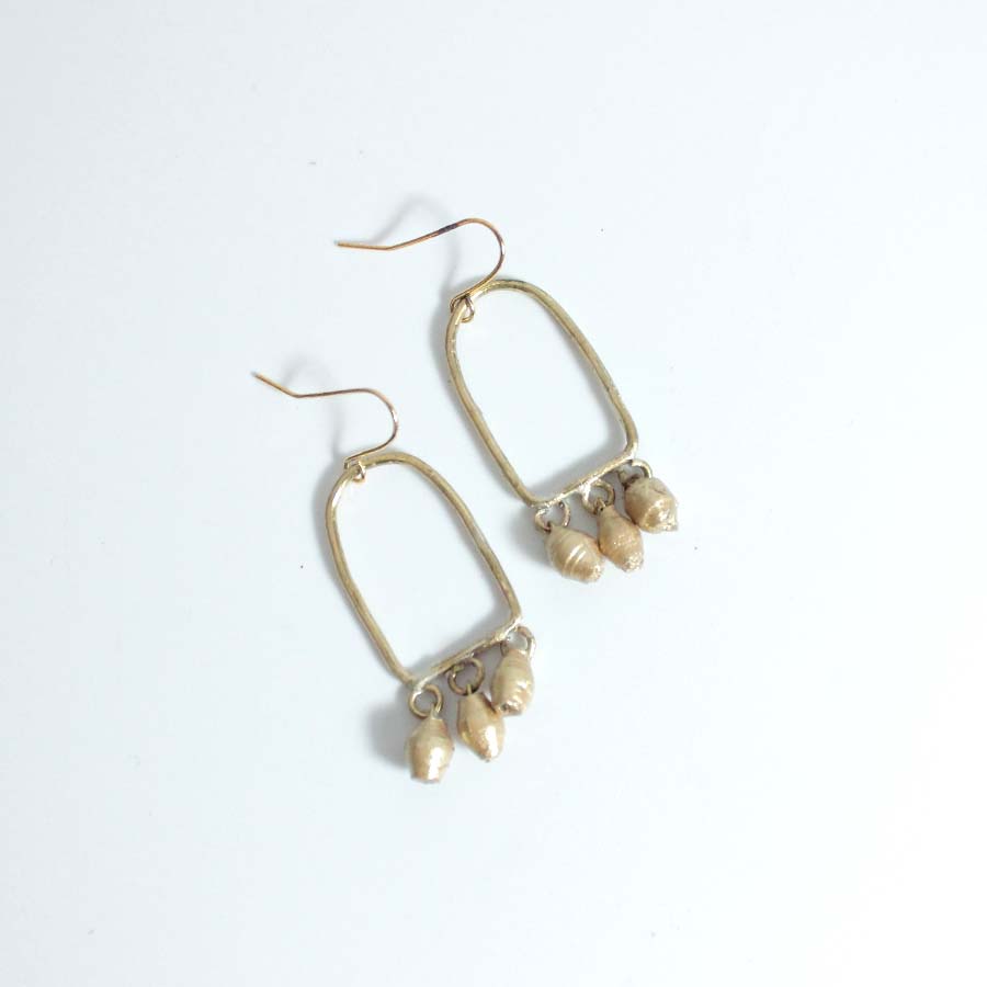 Bongiwe Gold Paper & Wire Earring - BWE - Uneeka