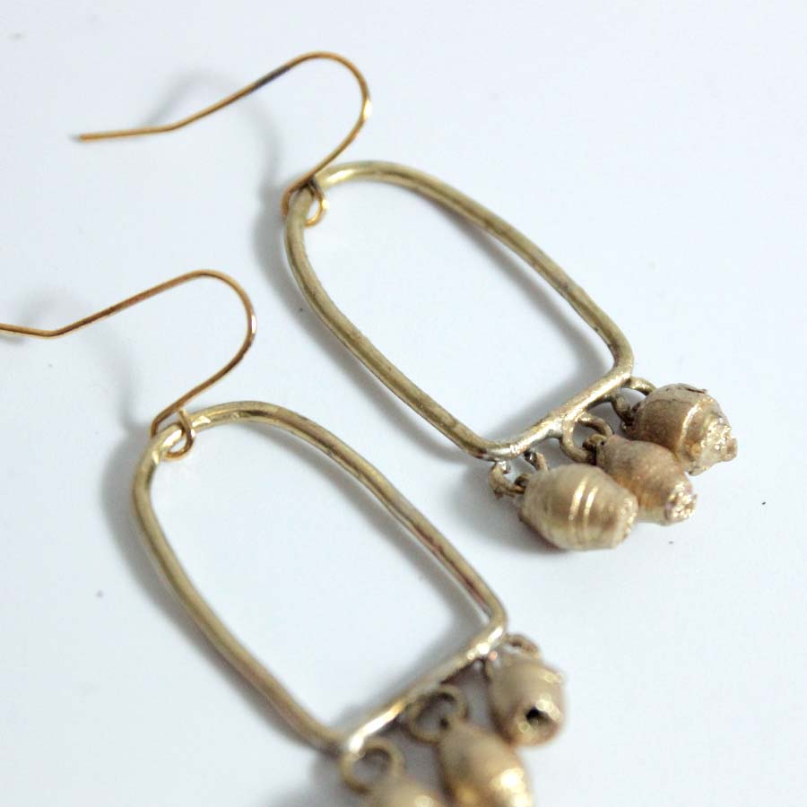 Bongiwe Gold Paper & Wire Earring - BWE - Uneeka