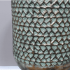 Braided Leaf Embossed Metal Plant Stand - 8538S - Uneeka