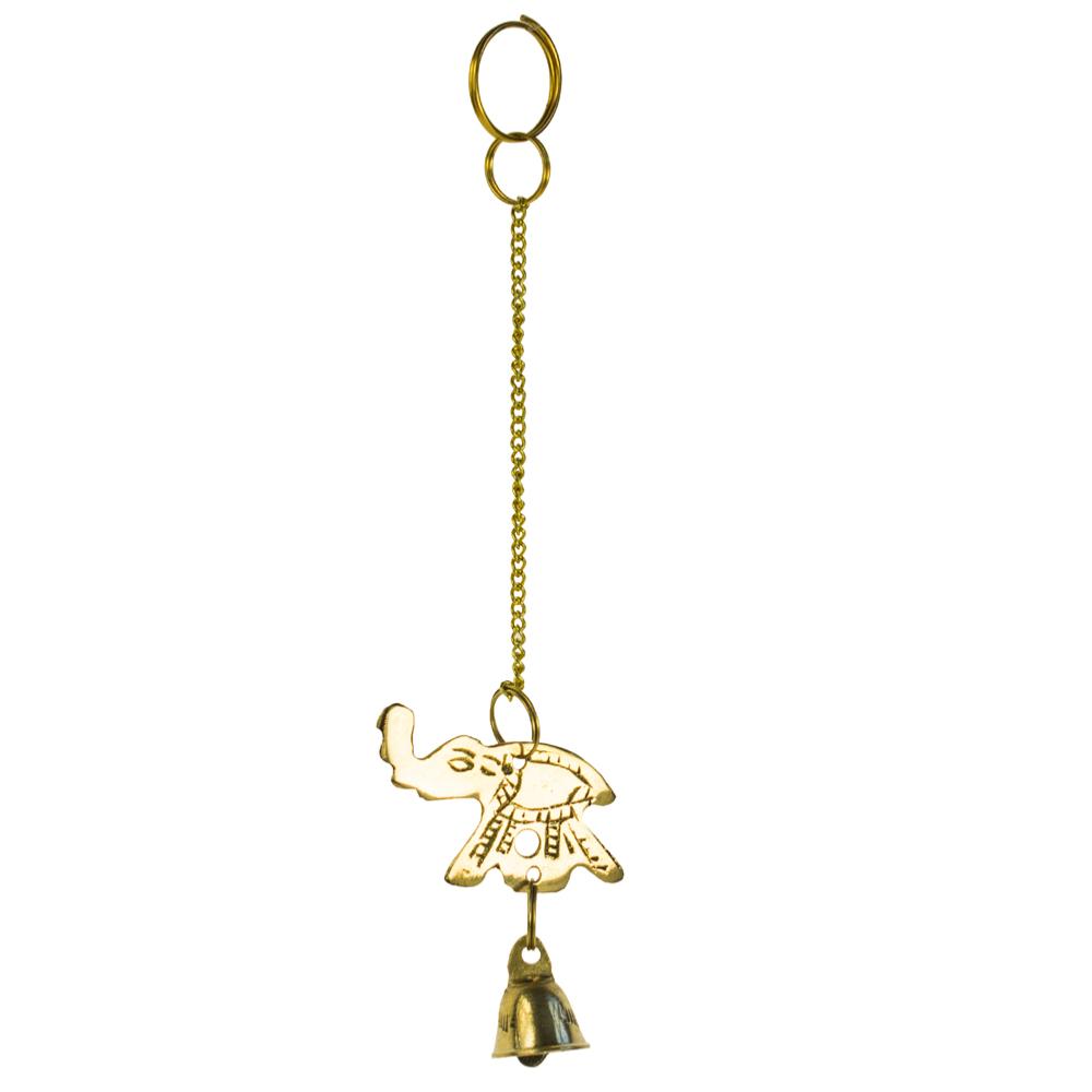 Brass Chime Elephant with Bell - ASP20215 - Uneeka