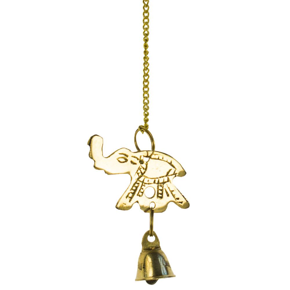Brass Chime Elephant with Bell - ASP20215 - Uneeka