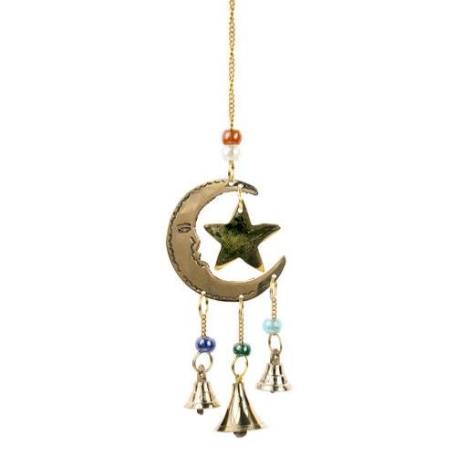 Brass Chime Moon and Star - ASP16702 - Uneeka