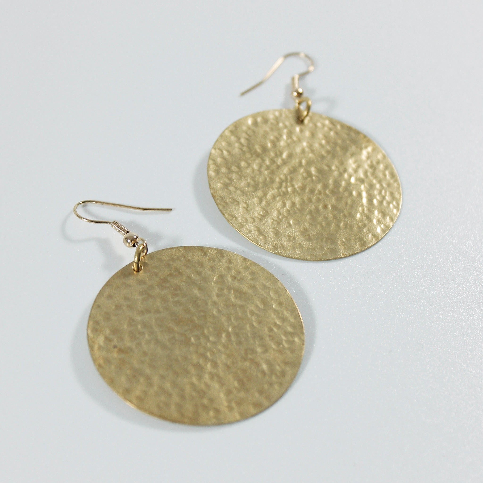 Brass Circle Earrings - JEMB32 - Uneeka