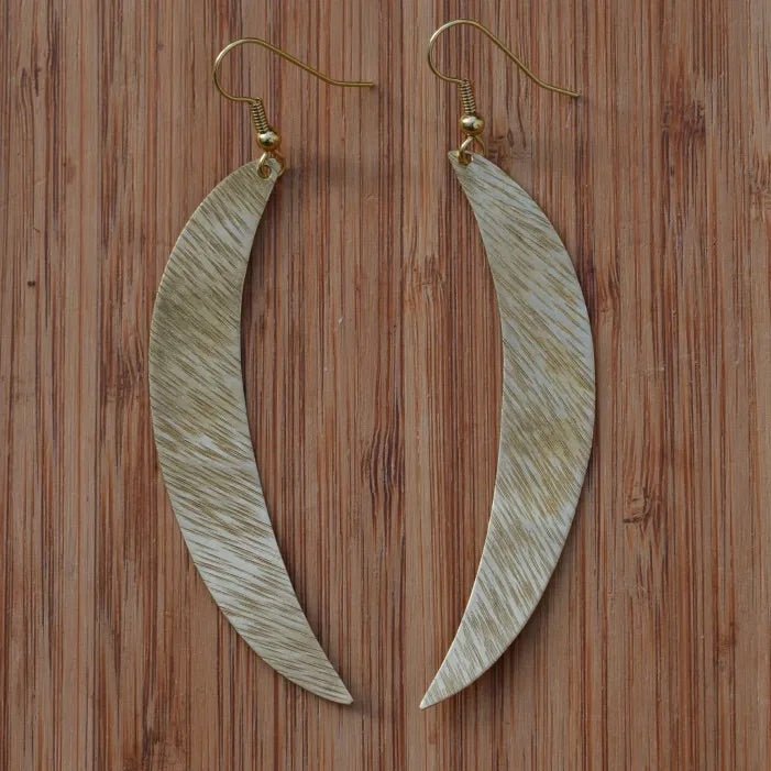 Brass Curved Earrings - JEMB6 - Uneeka