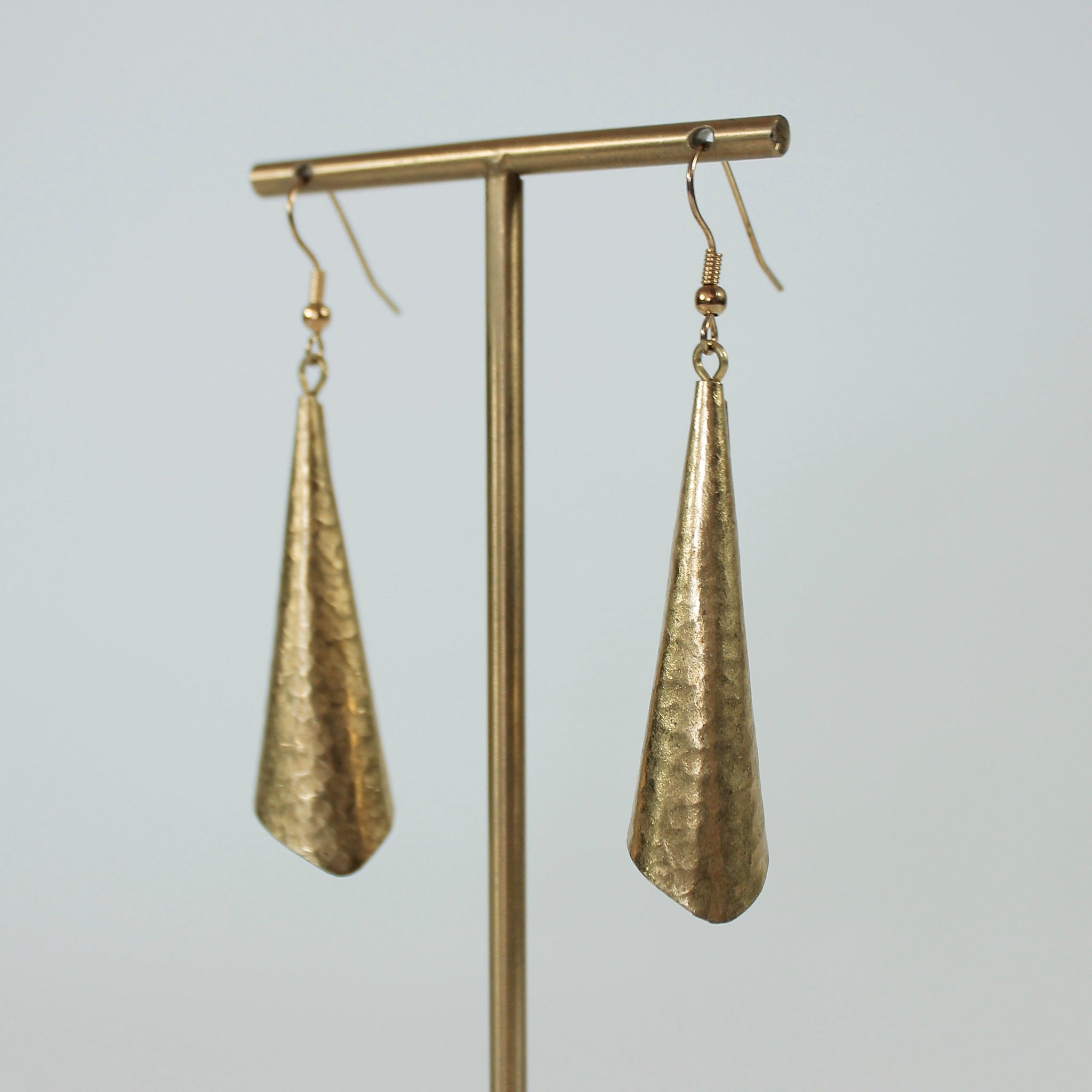 Brass Large Cone Earrings - JEMB16 - Uneeka