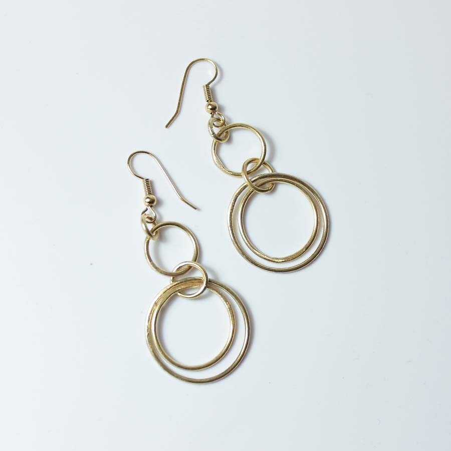 Brass Rings Earrings - JEBB10 - Uneeka