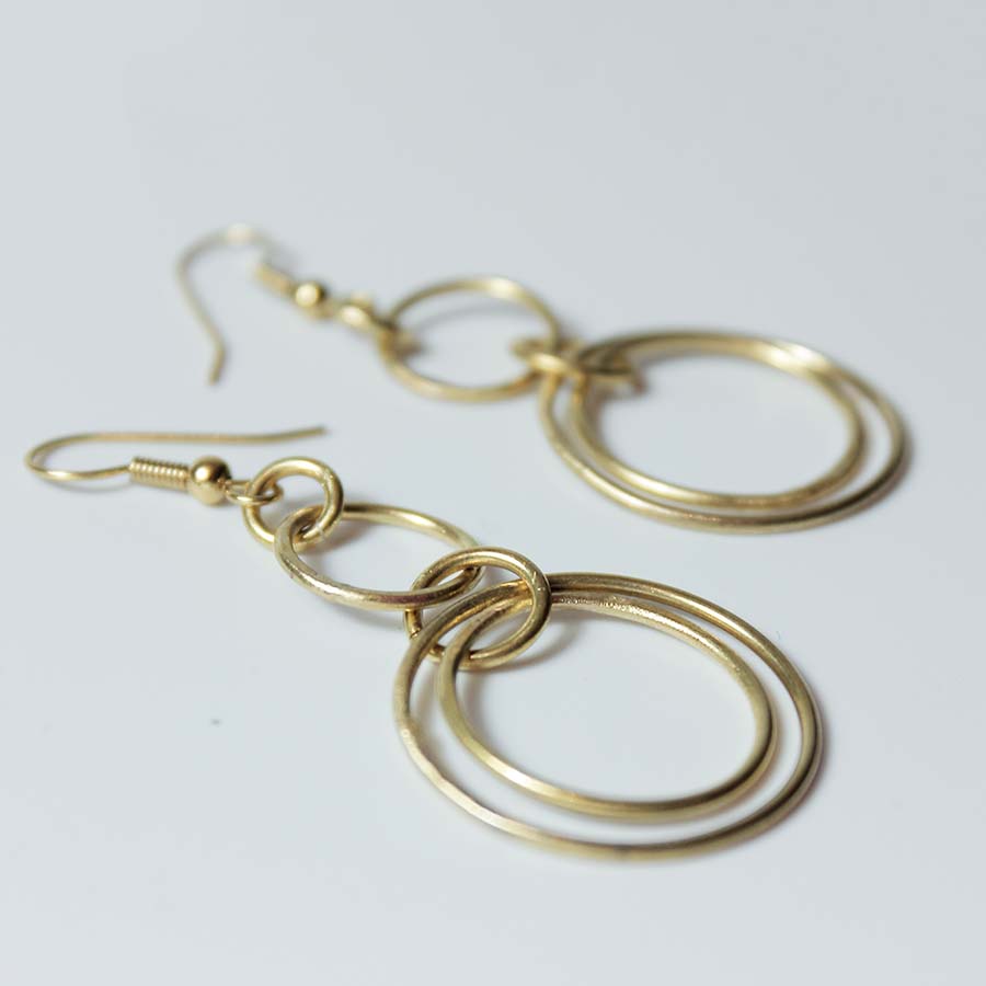 Brass Rings Earrings - JEBB10 - Uneeka
