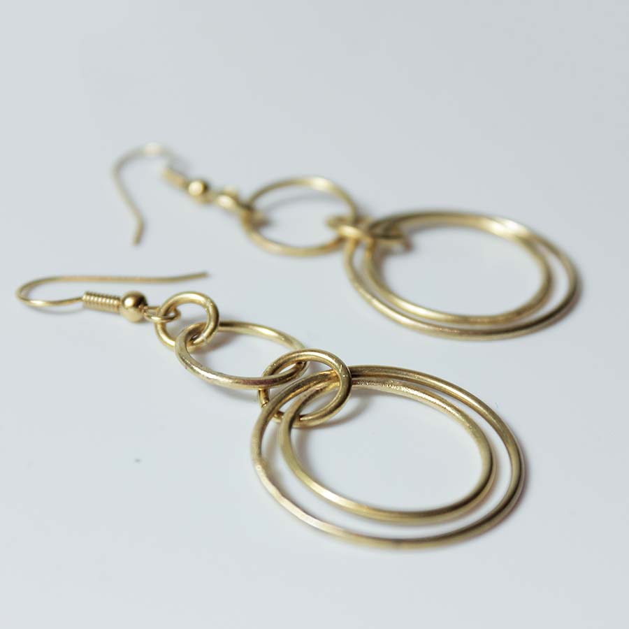 Brass Rings Earrings - JEBB10 - Uneeka