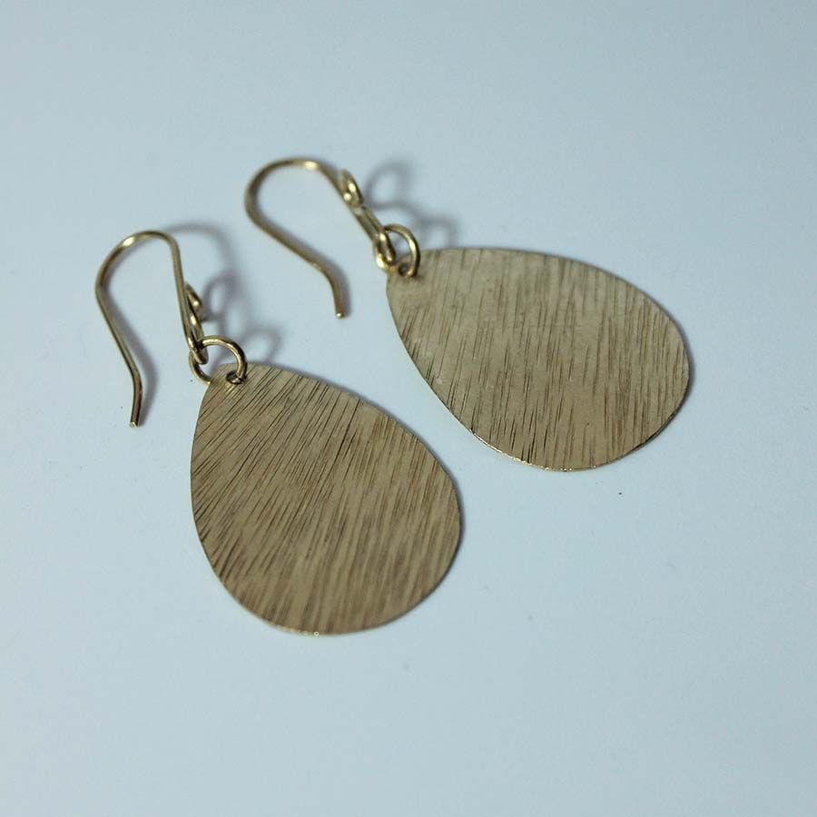 Brass Teardrop Earrings - JEMB40 - Uneeka