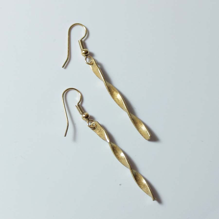 Brass Twisted Earrings - JEBB8 - Uneeka