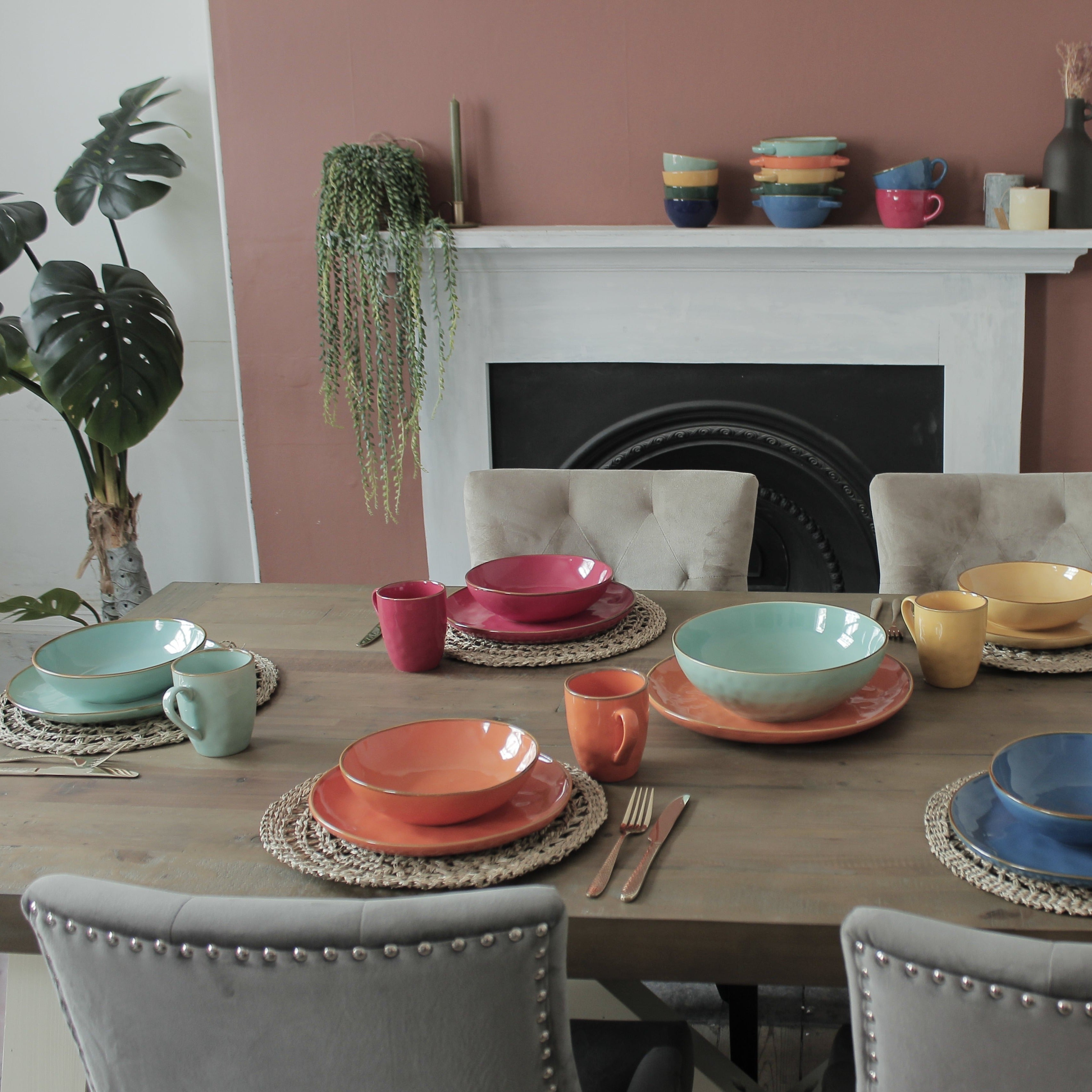 Brightly Coloured Ceramic Dinner Plate - PR135200001 - Uneeka