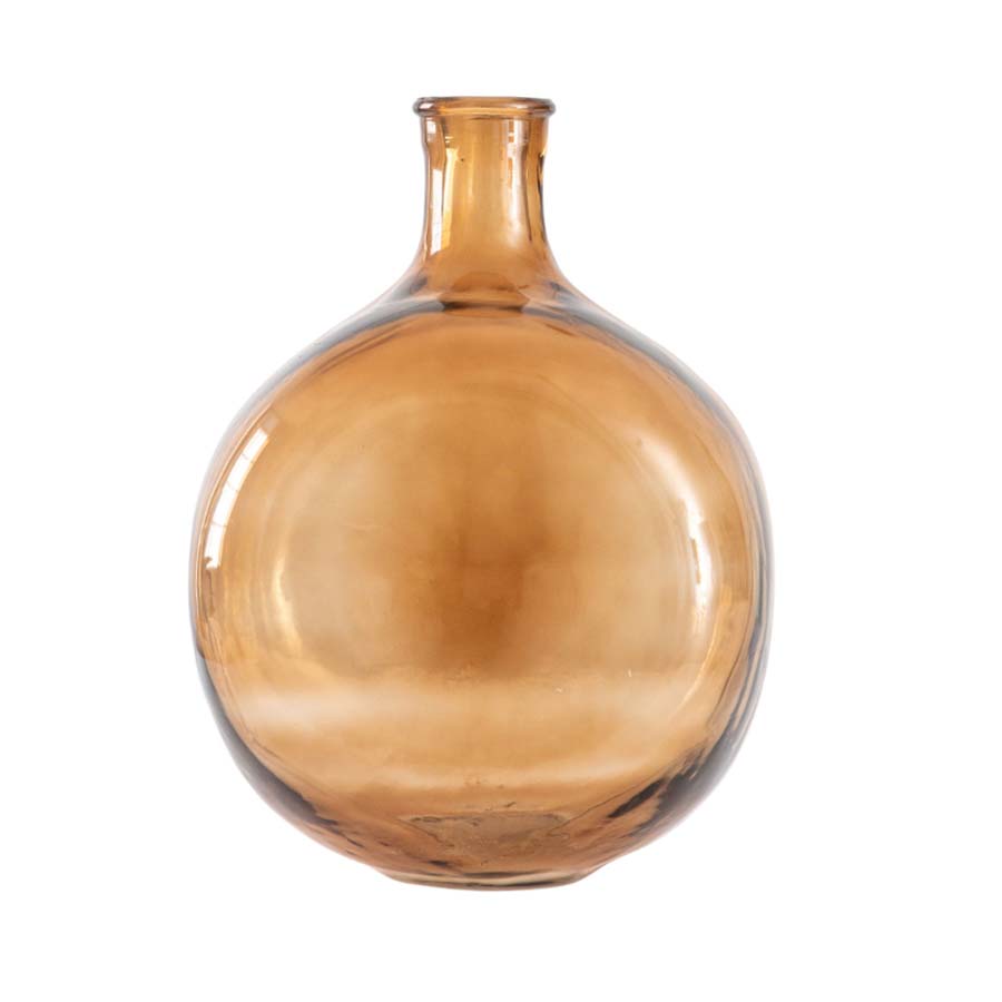 Brown Chunky Glass Bottle Vase - 697890 - Uneeka