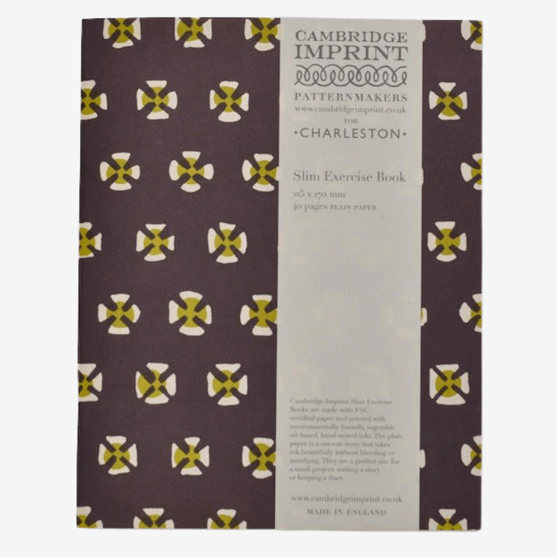 Brown Cross Print Plain Paper Slim Exercise Book* - EXB CHS cross - Uneeka