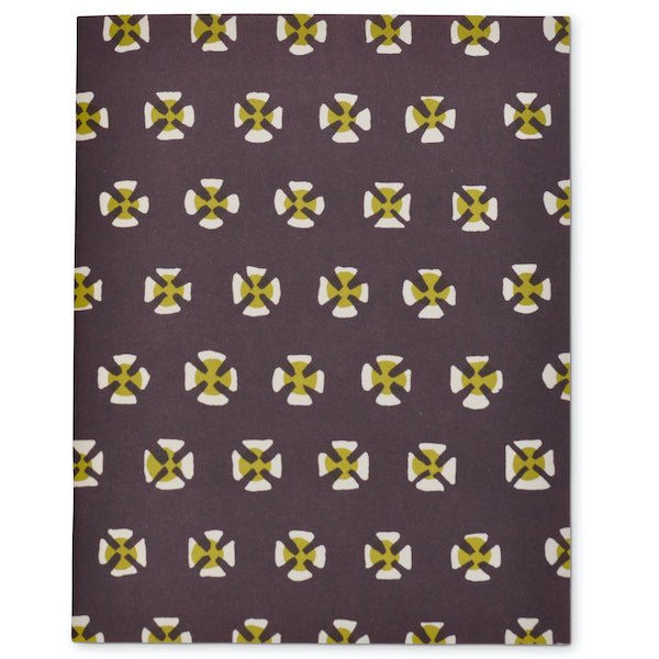 Brown Cross Print Plain Paper Slim Exercise Book - EXB CHS cross - Uneeka