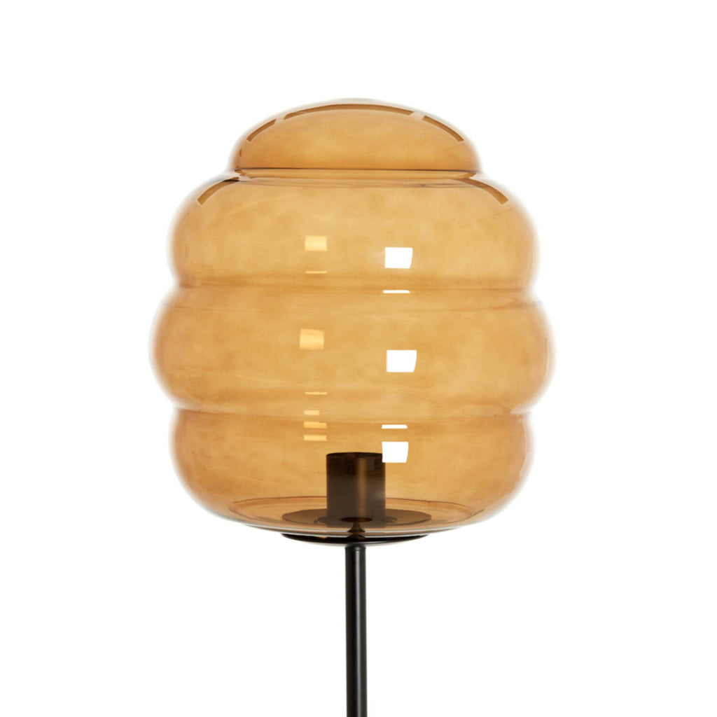 Brown Glass Beehive Style Floor Lamp - 1882764 - Uneeka